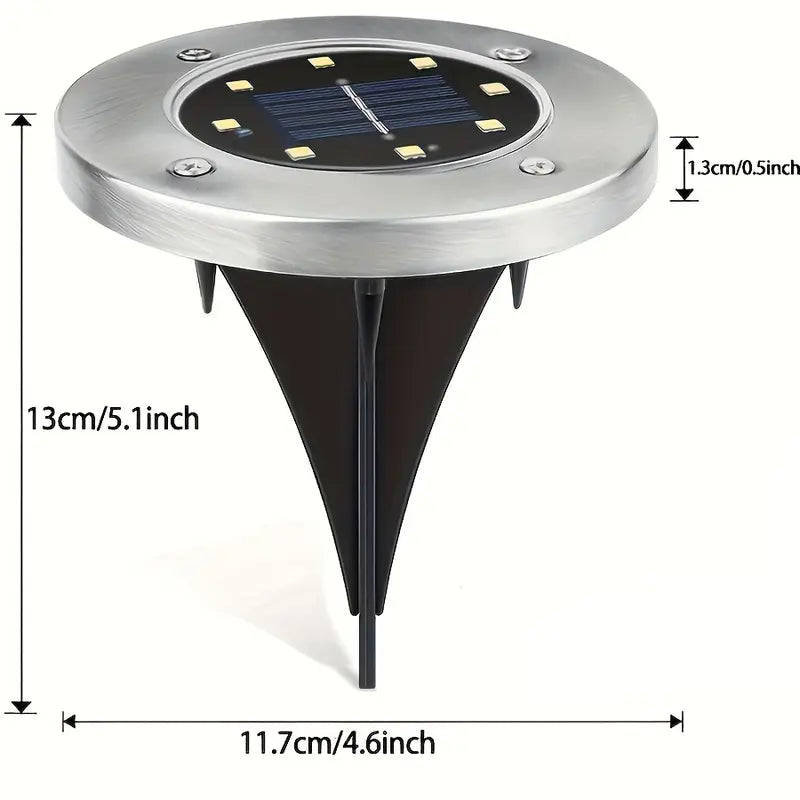 Hoodink Solar Lights Outdoor, Solar Ground Lights for Outside Waterproof, Solar Garden Lights Landscape Lighting for Patio Pathway Lawn Yard Deck Driveway Walkway, Cold White,dorm essentials,home decor,home essentials,camping essentials