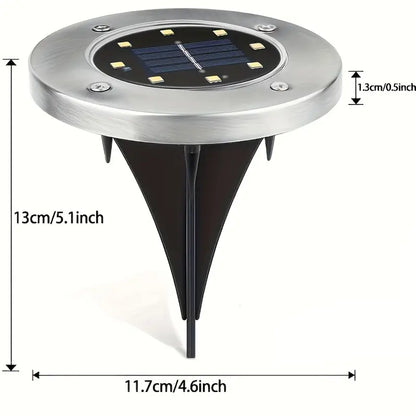 Hoodink Solar Lights Outdoor, Solar Ground Lights for Outside Waterproof, Solar Garden Lights Landscape Lighting for Patio Pathway Lawn Yard Deck Driveway Walkway, Cold White,dorm essentials,home decor,home essentials,camping essentials