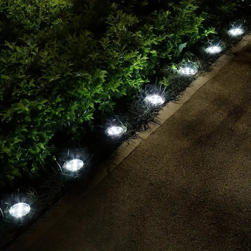 Hoodink Solar Lights Outdoor, Solar Ground Lights for Outside Waterproof, Solar Garden Lights Landscape Lighting for Patio Pathway Lawn Yard Deck Driveway Walkway, Cold White,dorm essentials,home decor,home essentials,camping essentials